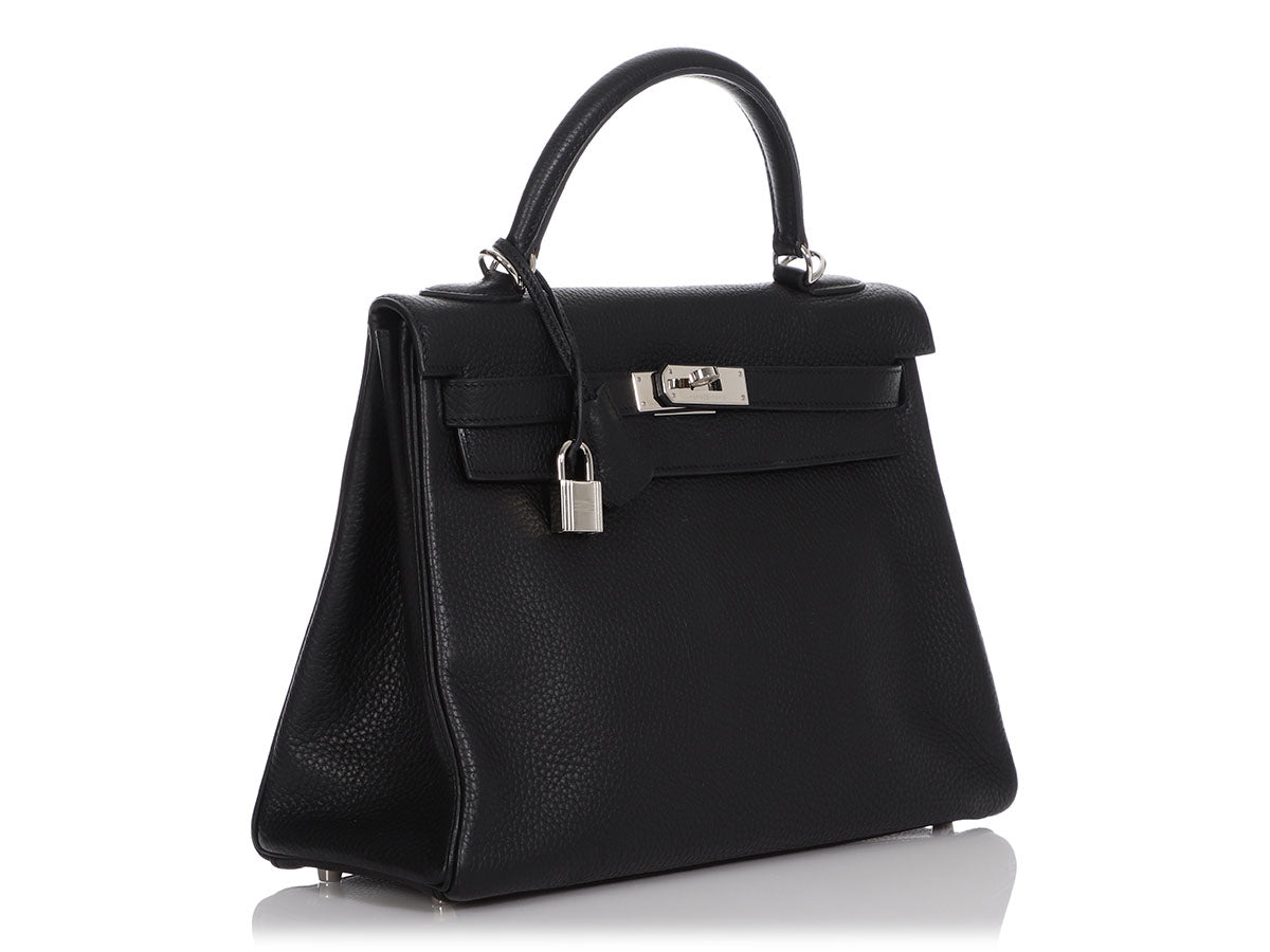 Hermès Kelly 32 Black Togo PHW