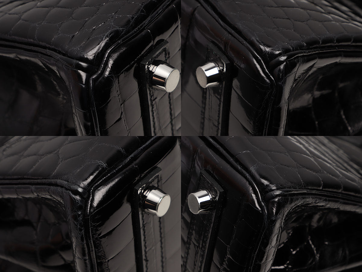Hermès Birkin 25 Shiny Black Niloticus Crocodile with Palladium Hardwa –  ZAK BAGS ©️