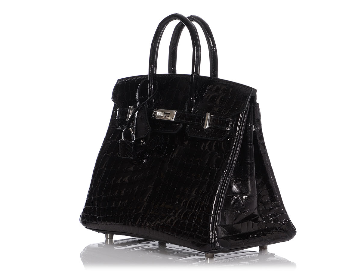 HERMES Togo Shiny Niloticus Crocodile Birkin Touch 30 Vert