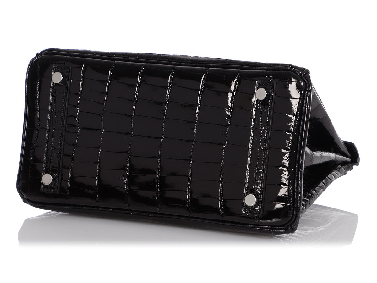 Hermès Birkin 25 Shiny Black Niloticus Crocodile with Palladium Hardwa –  ZAK BAGS ©️