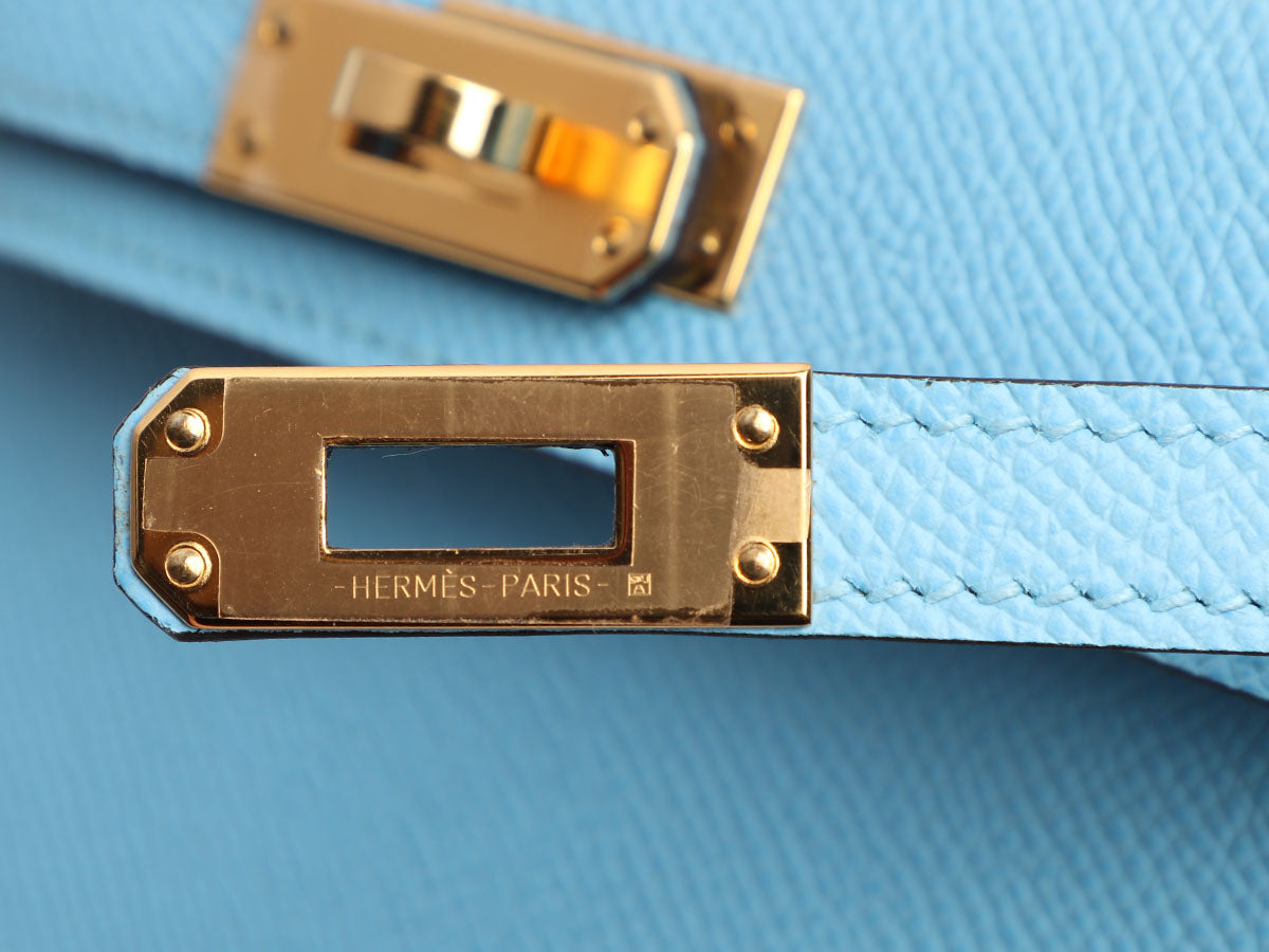 Hermes Mini Kelly Bleu Celeste GHW - The Luxury Flavor