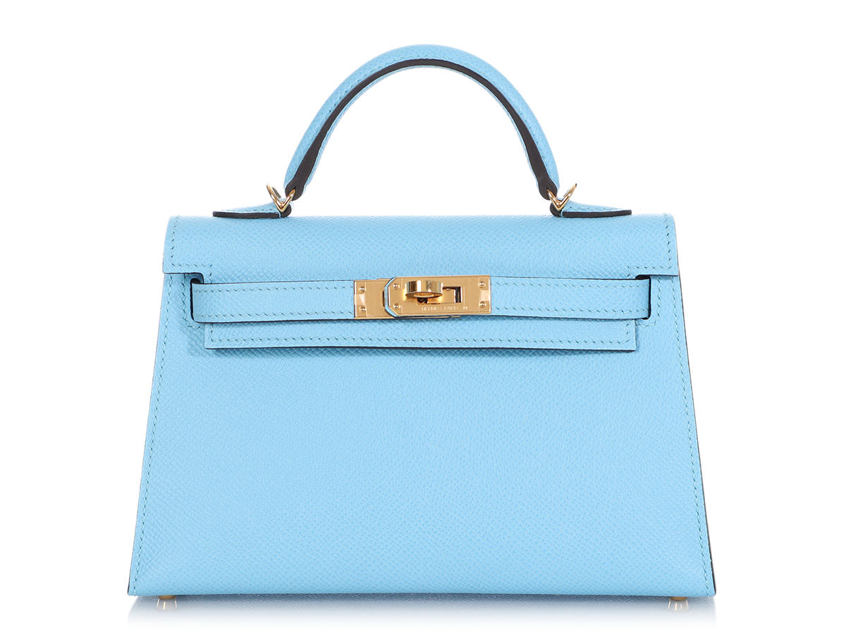 Hermes Birkin 30 Bag Blue Celeste Gold Hardware Epsom Leather