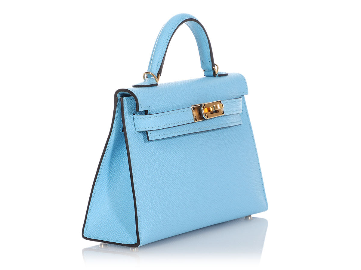 Hermès Bleu Céleste Epsom Mini Kelly 20