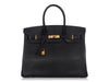 Hermès Black Chèvre Birkin 35