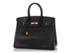 Hermès Black Chèvre Birkin 35