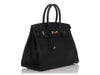 Hermès Black Chèvre Birkin 35