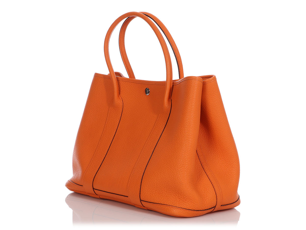 Hermes Orange Negonda Leather Garden Party 36 Bag Hermes