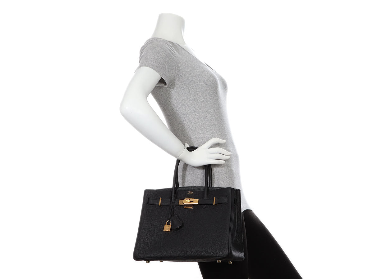 Hermes Birkin 30, 3-in-1, Black Togo