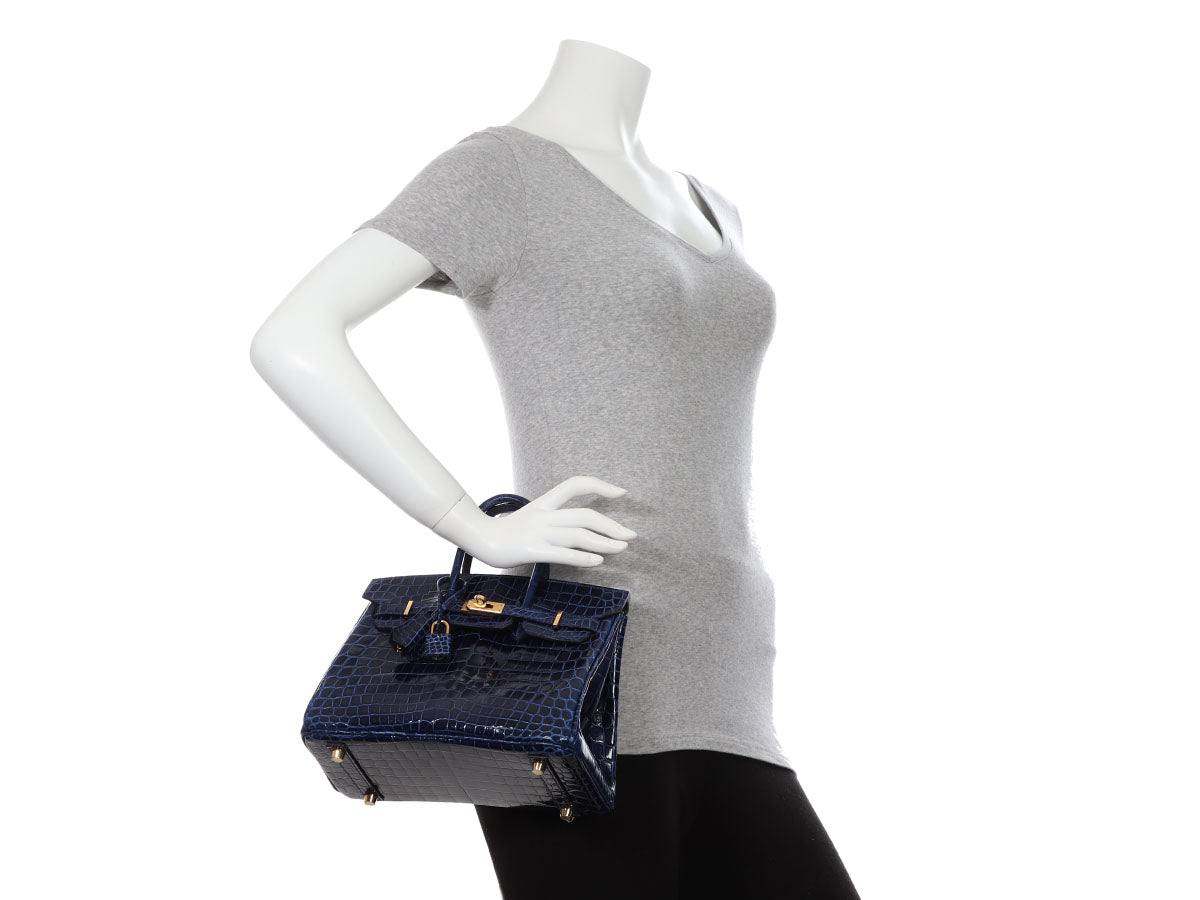 dark blue crocodile birkin