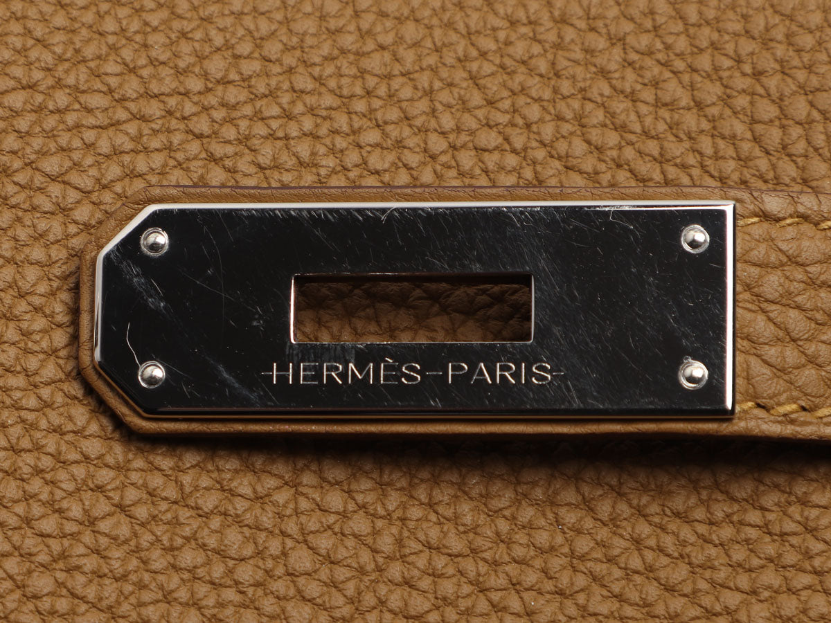 Hermes Birkin bag 30 Bronze dore Togo leather Gold hardware for