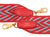 Hermès Rouge de Coeur and Bleu du Nord Zigzag Sangle Strap