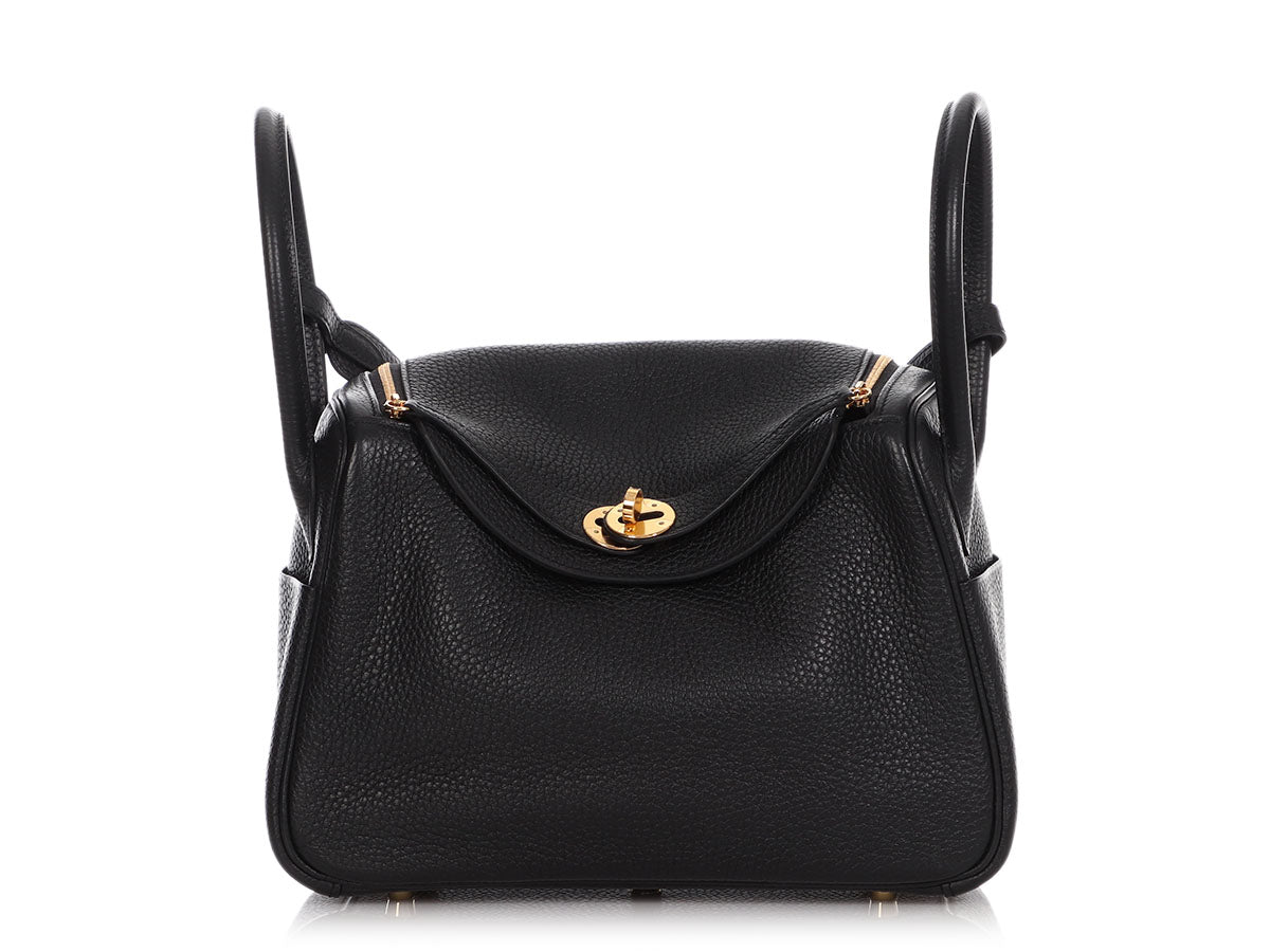HERMES Lindy 26 Noir Clemence GHW B *New - Timeless Luxuries