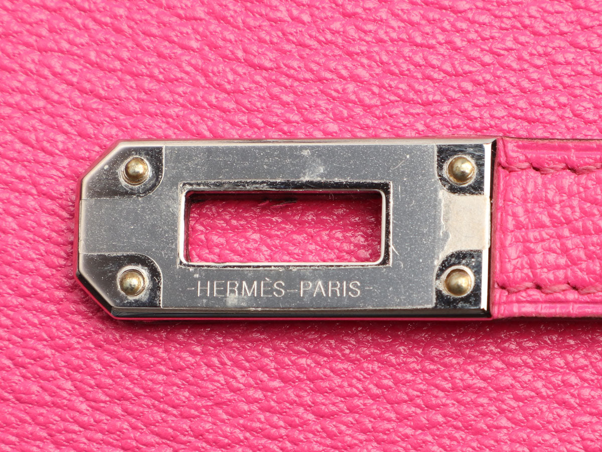 Hermès Rose Lipstick Chèvre Kelly Longue Wallet