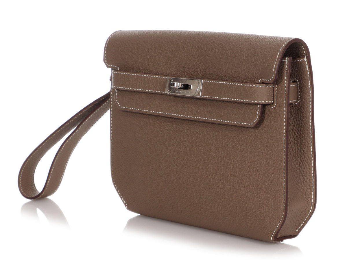 Hermes Kelly Depeches 25 Pouch in Togo Leather in Etoupe - Grey Brown, Bags, Gumtree Australia Brisbane North West - Brisbane City