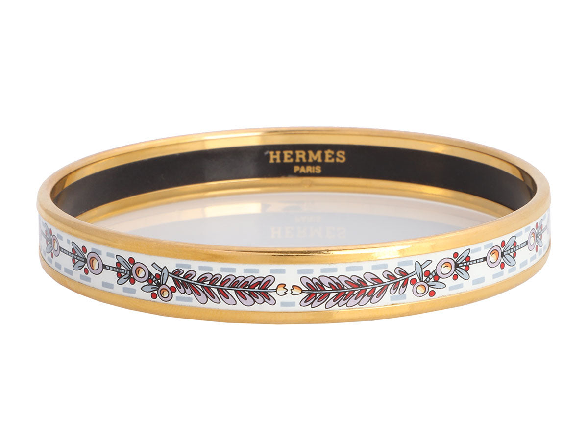 Hermes narrow enamel bangle Clearance