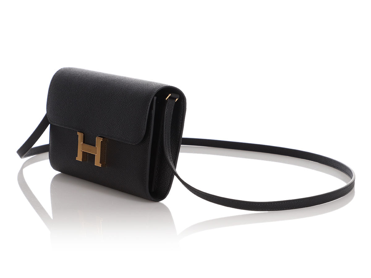 HERMES CONSTANCE TO GO WALLET EPSON BLACK