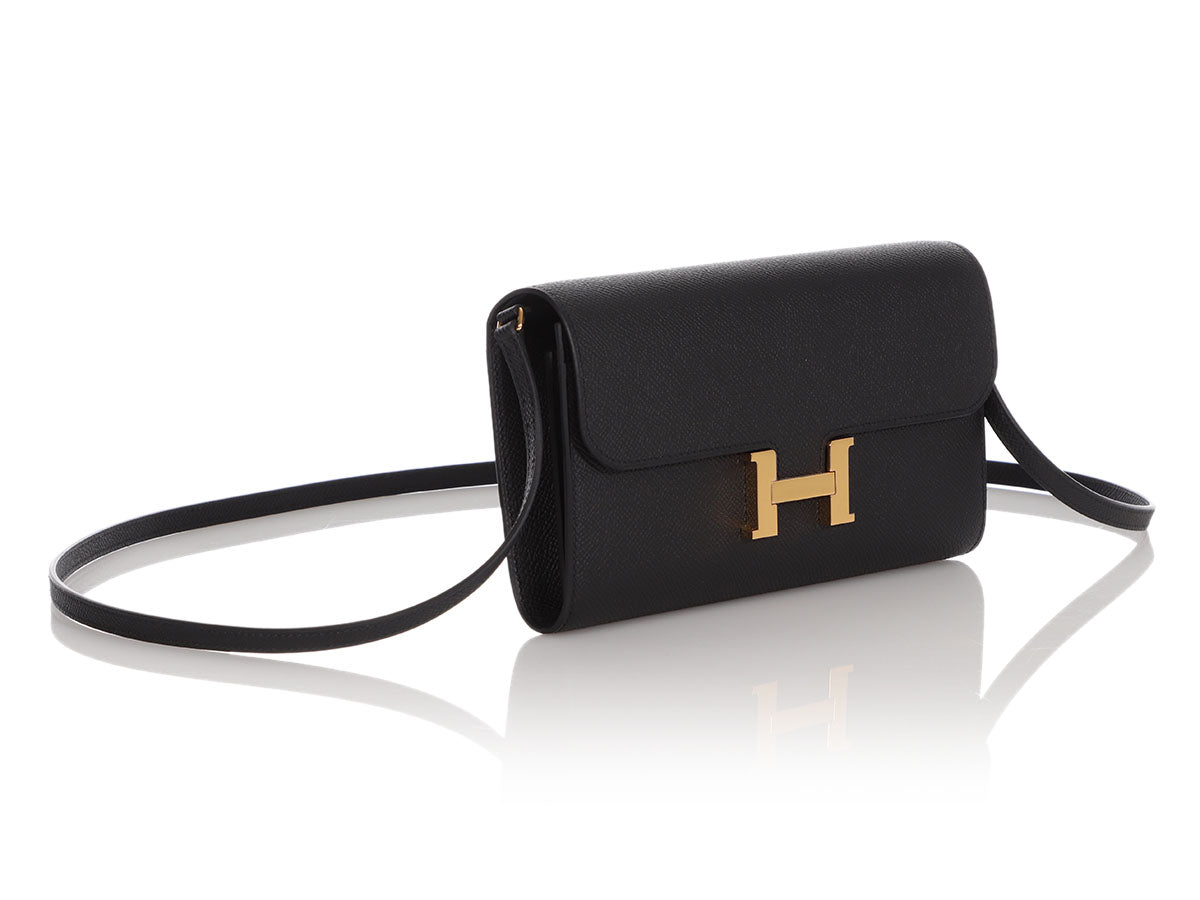 HERMES CONSTANCE TO GO WALLET EPSON BLACK