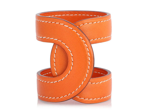 Hermès Orange Swift Leather Ano Bracelet