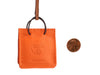 Hermès Orange Lambskin Shopping Bag Charm
