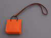 Hermès Orange Lambskin Shopping Bag Charm