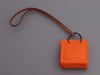 Hermès Orange Lambskin Shopping Bag Charm