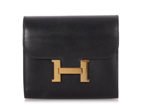 Hermès Mini Black Swift Constance Wallet