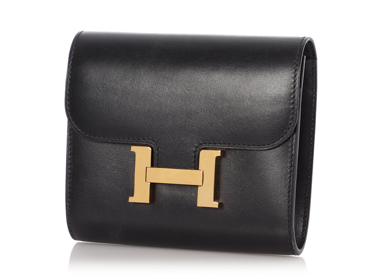 Hermès Mini Black Swift Constance Wallet