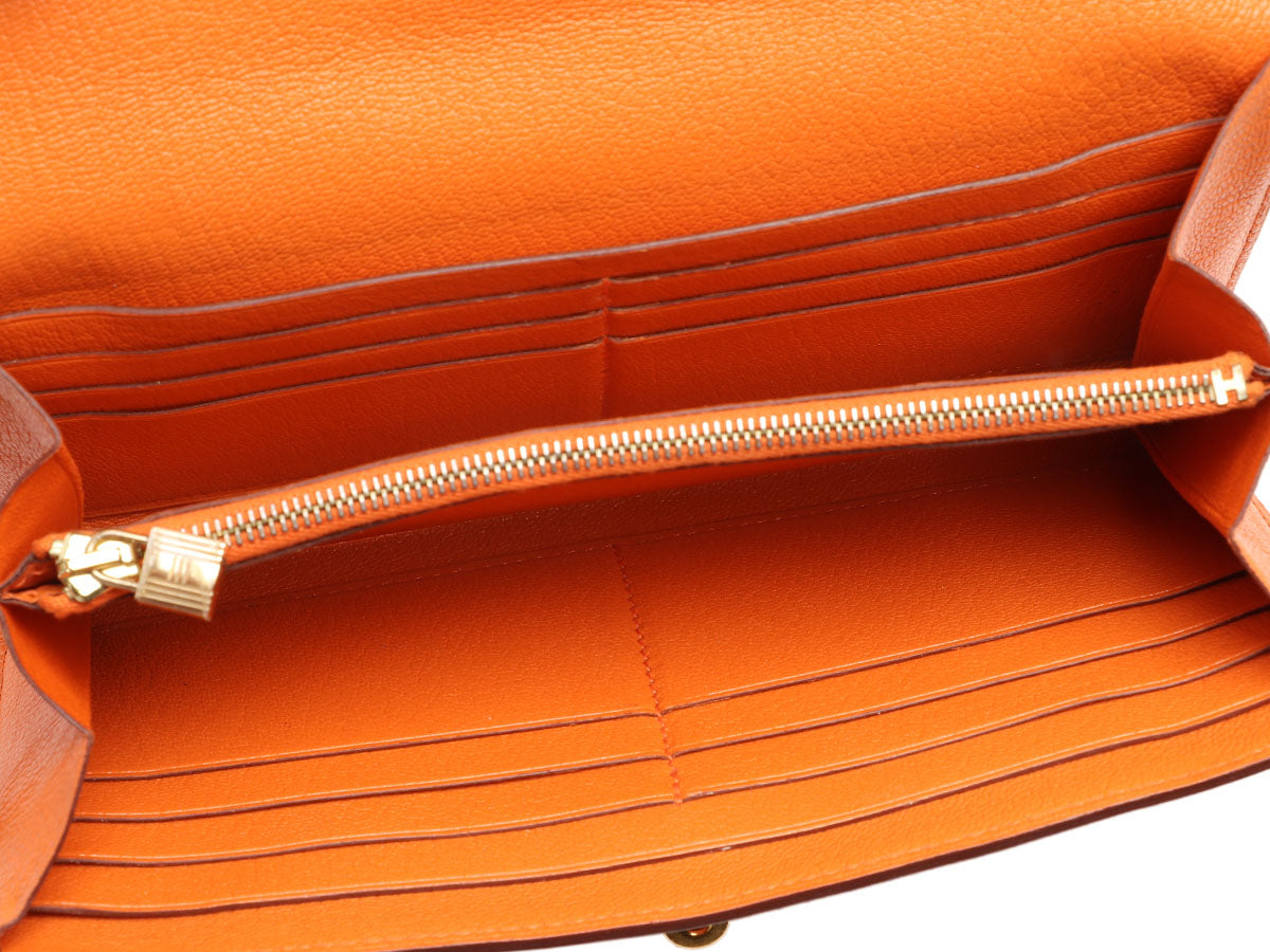 Hermès Long Rose Extreme Epsom Kelly Wallet - Ann's Fabulous Closeouts