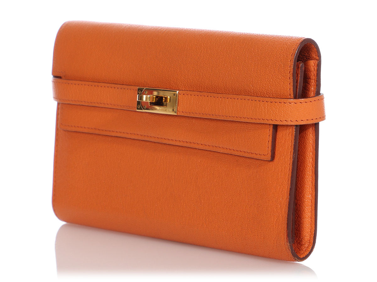 Hermès Long Rose Extreme Epsom Kelly Wallet - Ann's Fabulous Closeouts