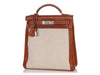Hermès Vintage Toile and Noisette Barenia Kelly Ado Backpack