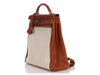 Hermès Vintage Toile and Noisette Barenia Kelly Ado Backpack