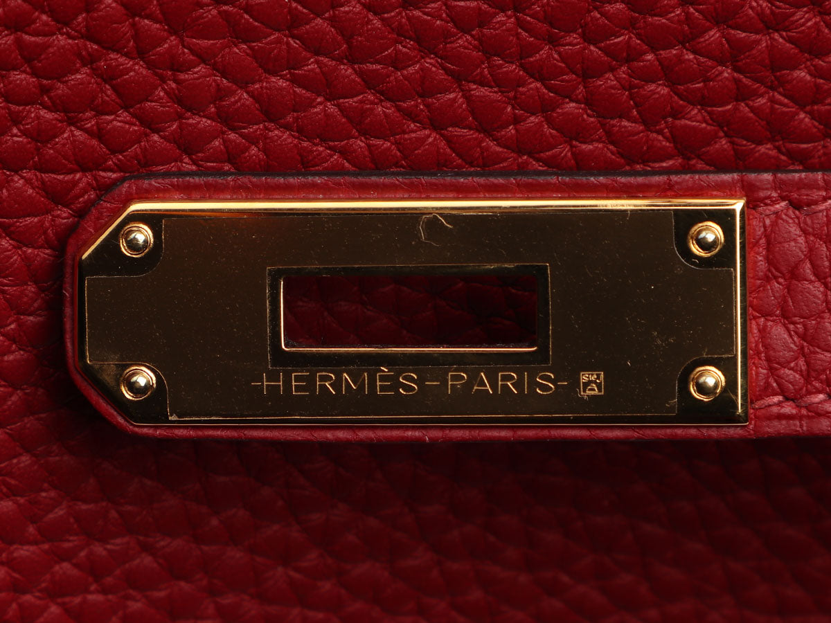 Hermes Kelly 32 Rouge tomate Clemence PHW