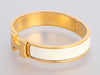 Hermès Narrow White Clic-Clac Bracelet