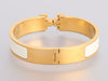 Hermès Narrow White Clic-Clac Bracelet