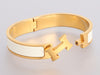 Hermès Narrow White Clic-Clac Bracelet