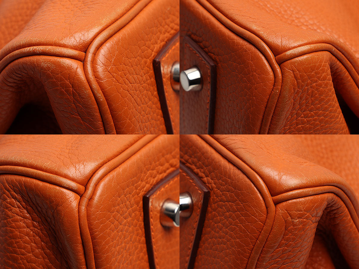 Hermès Orange Clémence JPG Shoulder Birkin 42