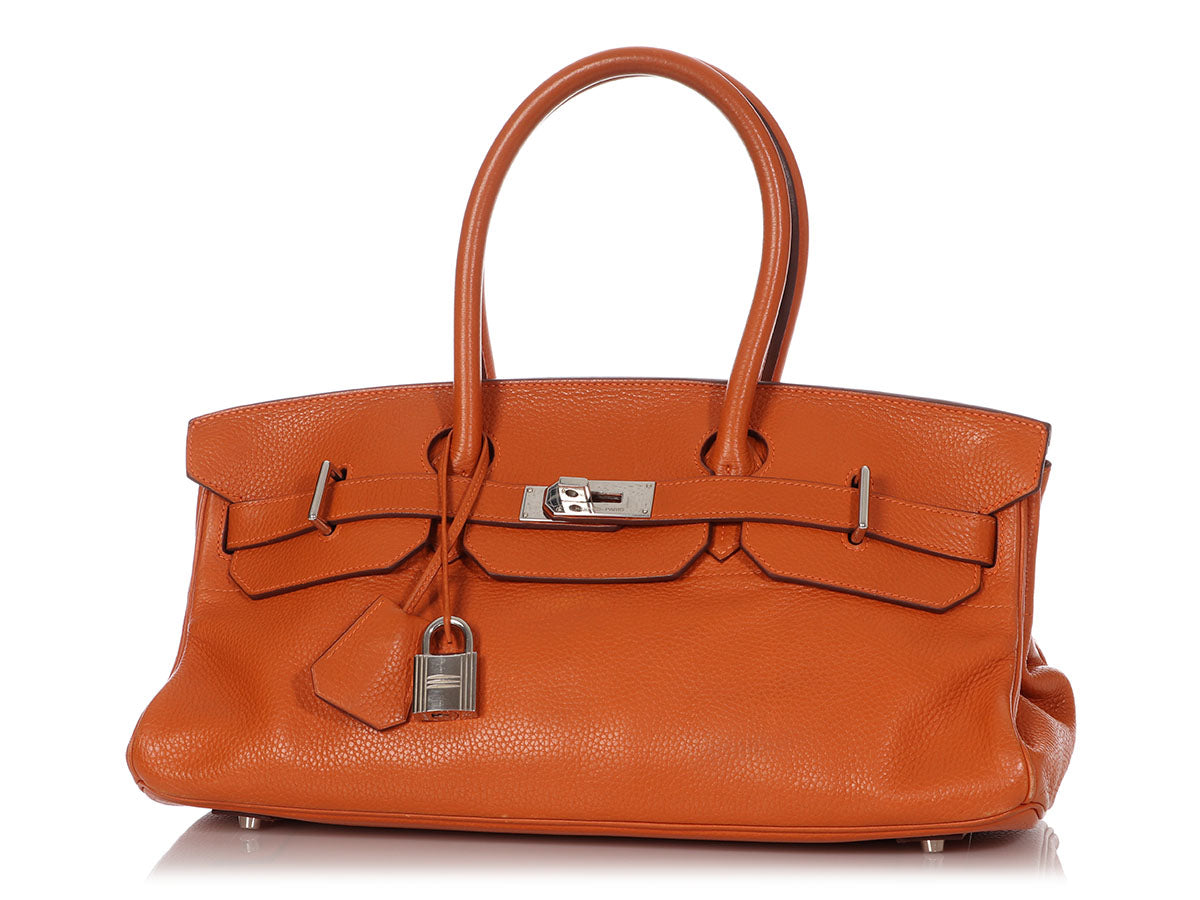 Hermès Orange JPG Shoulder Birkin Bag