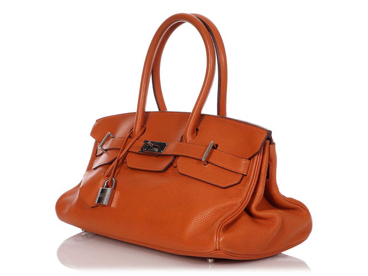 Hermès Orange Clémence JPG Shoulder Birkin 42