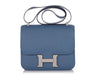 Hermès Bleu Agate Epsom and Gris Mouette Verso Constance 24