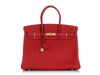 Hermès Red Clémence Birkin 35