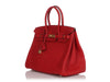 Hermès Red Clémence Birkin 35