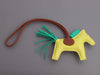 Hermès Lime Lambskin Grigri Rodeo Horse Bag Charm PM