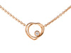 Hermès 18K Rose Gold Diamond Vertige Coeur Pendant Necklace
