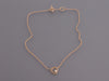 Hermès 18K Rose Gold Diamond Vertige Coeur Pendant Necklace