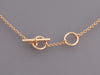 Hermès 18K Rose Gold Diamond Vertige Coeur Pendant Necklace