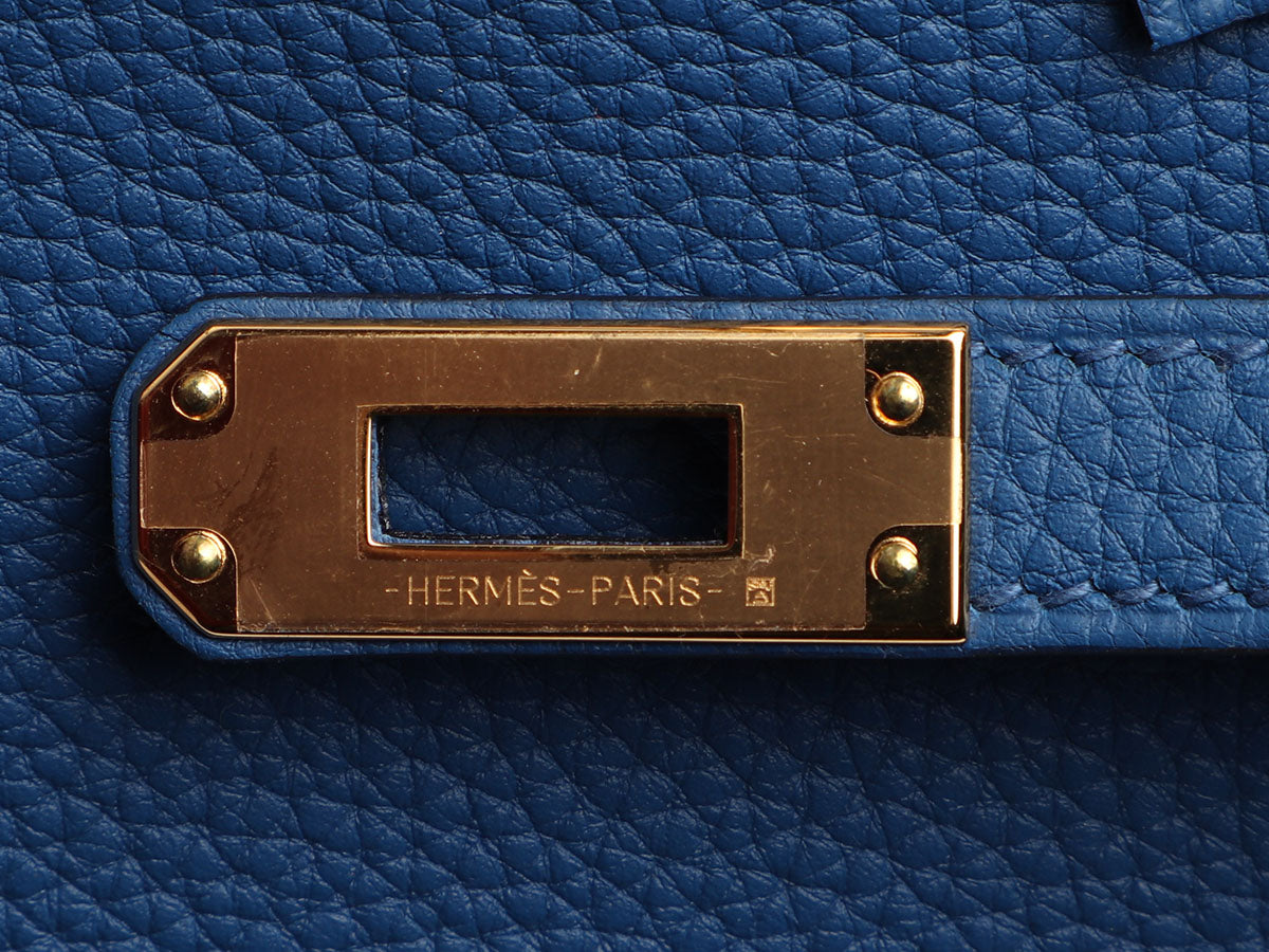 Hermes Birkin 25 Bleu Saphir Togo Gold Hardware
