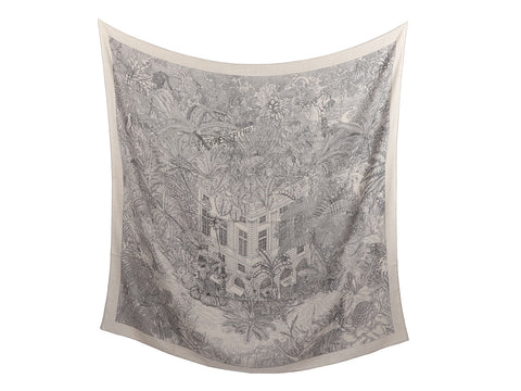 Hermès Faubourg Tropical Cashmere Silk Shawl 140cm
