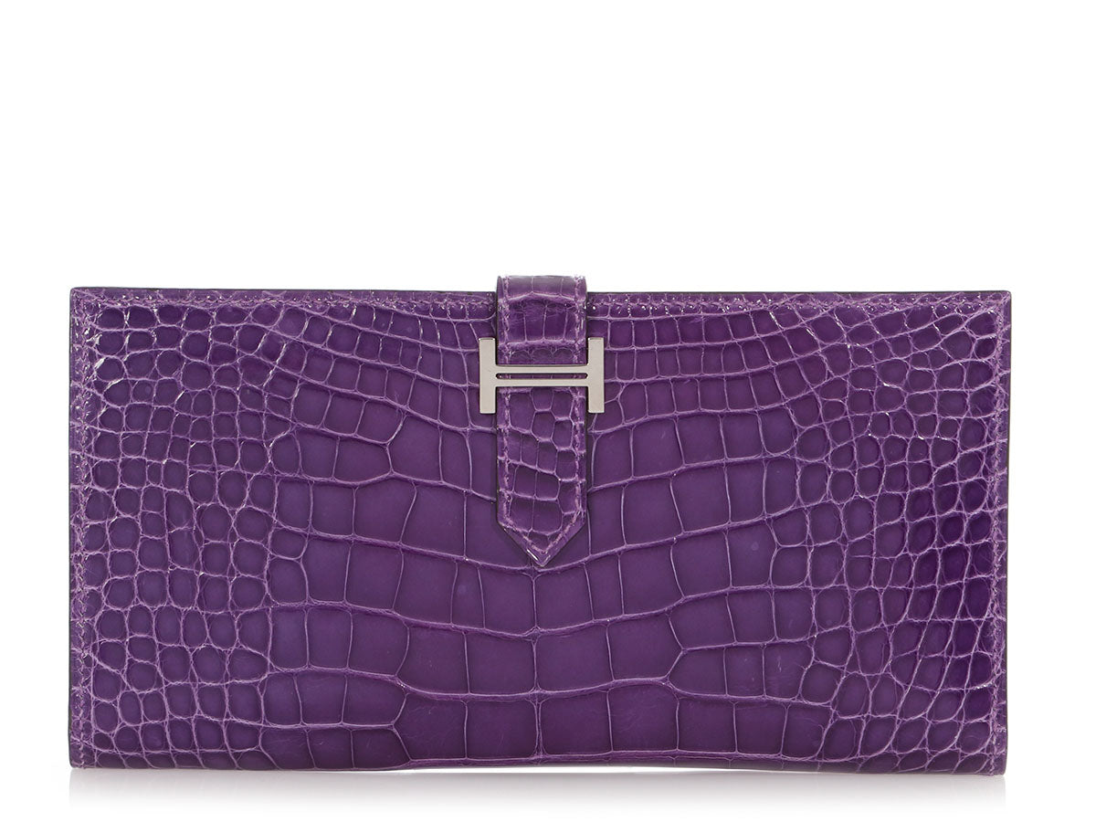 Goyard Crocodile Card Holder - Purple Wallets, Accessories