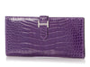Hermès Ultraviolet Shiny Alligator Béarn Wallet