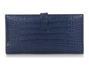 Hermès Bleu de Malte Matte Alligator Béarn Wallet